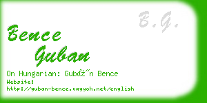 bence guban business card